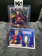Topps UCC Flagship 2024-25 Pedri Trophy Chaser lacrima argento cromato Barca x2