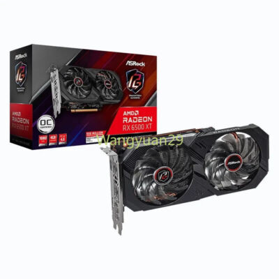 Asrock Rx6500 Xt Phantom Gaming D 4GB OC GDDR6 Graphics card（RX6500XT PGD 4GO）