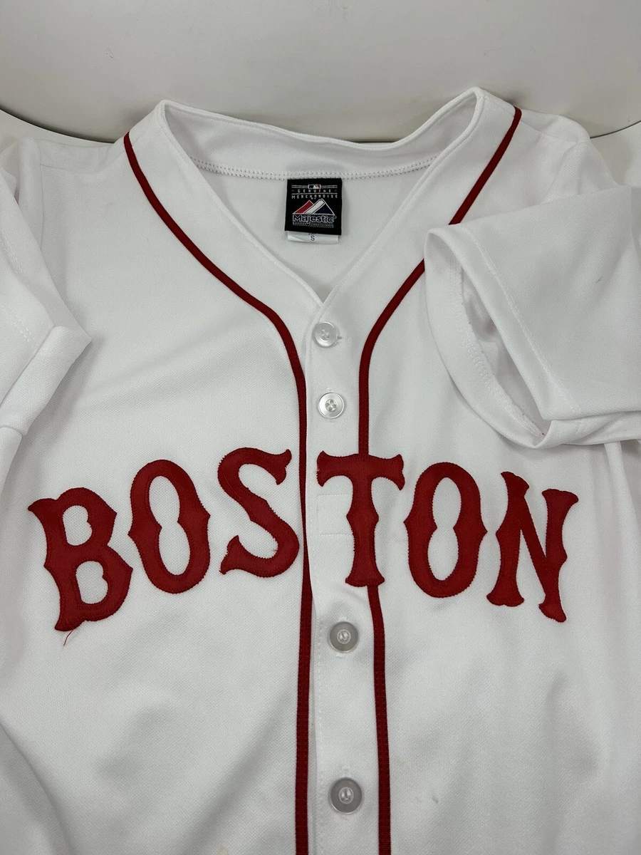 Majestic 6700 White BOSTON RED SOX Throwback Mens MLB Team