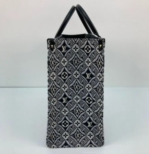 Louis Vuitton Jacquard Since 1854 Onthego GM Grey Tote Shoulder Handbag - Picture 4 of 13