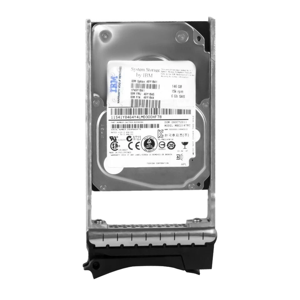 Hard Drive IBM 49Y1845 49Y1844 MBE2147RC 146GB 15000U/Min 16MB SAS-2 2.5 " Inch - Image 3 of 3