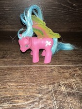De colección My Little Pony G1 Sky Dancer Ala de Verano Pegaso Paloma Rosa 1988 Pelo Azul