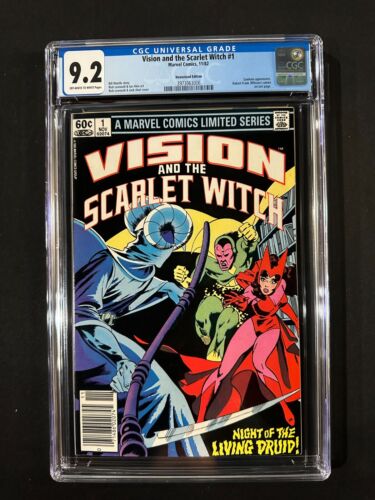 Vision and the Scarlet Witch #1 CGC 9.2 (1982) - Édition kiosque à journaux, application Samhaim - Photo 1 sur 2