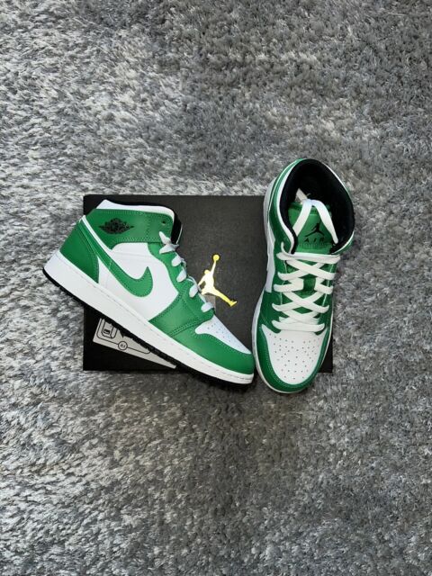 Nike Air Jordan 1 Mid Lucky Green GS UK 4.5 EU 37.5