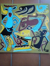 George Lilanga, il Picasso Africano, autentica National Gallery Firenze + cons.