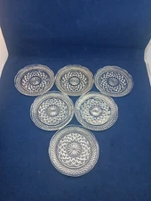 Set of 6 ANCHOR HOCKING WEXFORD SALAD / DESSERT / BREAD Plate 6" CLEAR