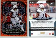 Michael Warren II 2020 Prizm Orange Lazer #345 Cincinnati Eagles RC Rookie