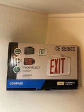 Hubbell Lighting - Compass CE Series LED Emergency Exit Sign Black And Red