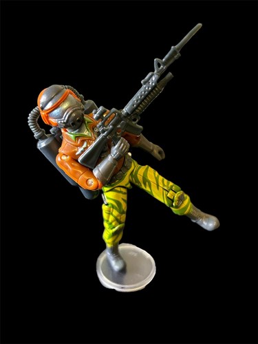 Steel Brigade Tiger Force Custom 1987 Vintage Style GI Joe Black Major wFilecard - Picture 4 of 6