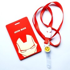 Iron Man Silicone ID Badge Holder with 18 inch Lanyard
