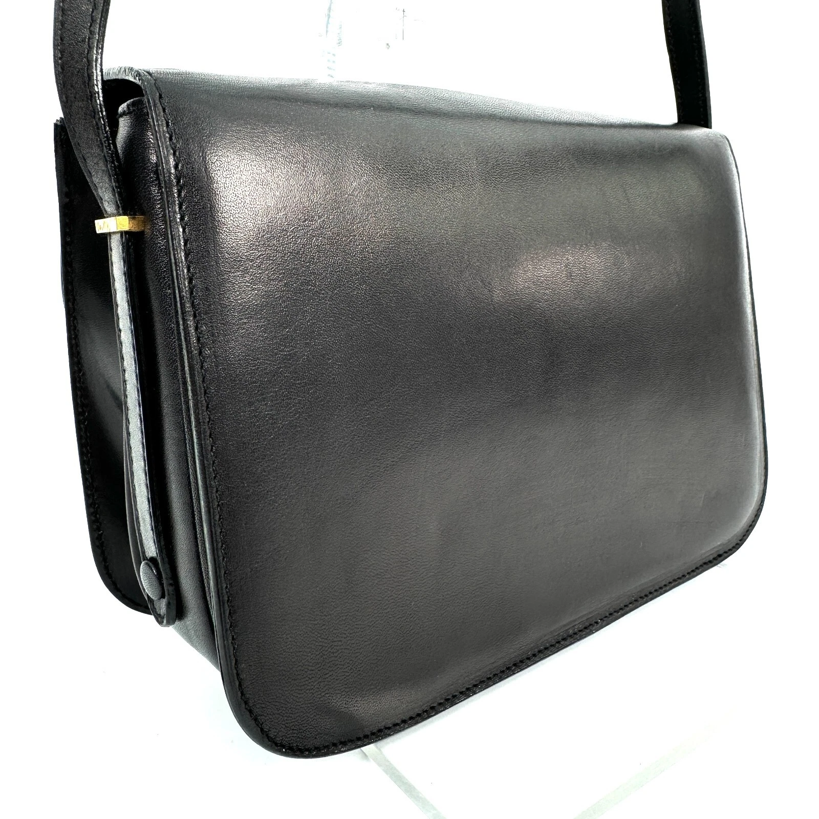 Borsa a tracolla CELINE carrozza cavalli pelle nera GIAPPONE ** RARA!**