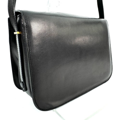 CELINE Shoulder Bag Horse Carriage Leather Black JAPAN ** RARE !** - Picture 3 of 19