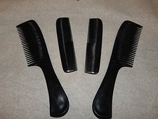 Unbreakable Pocket Comb Lot 4 Vintage 1980's Black