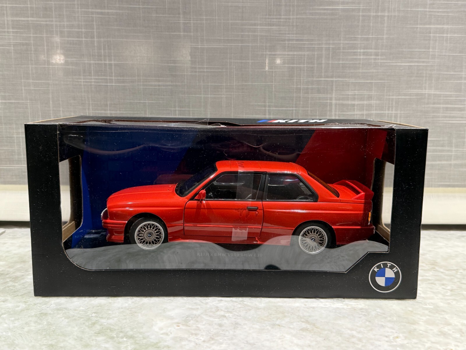Red KITH BMW M3 E30 Diecast Model by Solido 1:18 Scale - NIB
