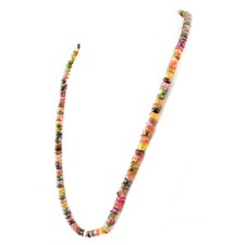BEST AAA 175.00 CTS NATURAL WATERMELON TOURMALINE UNTREATED BEADS NECKLACE (RS)