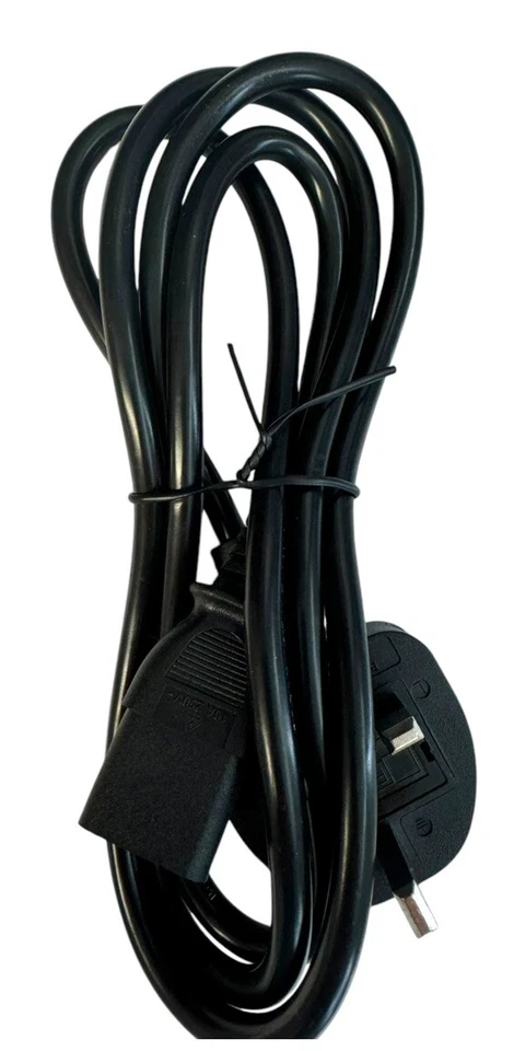 KUNCAN UK Black 1.5M, 5FT 3 Prong Main Power Cord, PC, Laptop, 250V 5A Fused NEW - Image 4 of 4