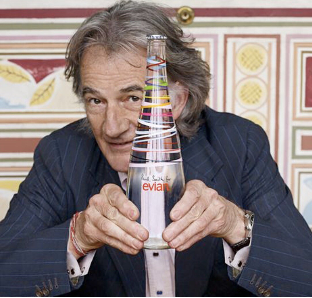 ポールスミスのÉvian Evian Glass Water Bottle Paul Smith 2010 Limited Edition Sealed
