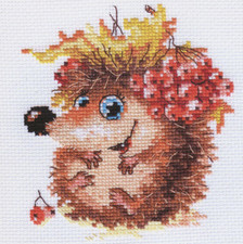 Autumn Hedgehog 0-75 Alisa Counted Cross-Stitch Kit
