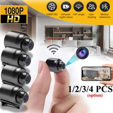 1-4PCS Camara Oculta Espia De Seguridad WiFi 1080P Inalambrica Con Audio y Video