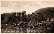 Wetton Mill Manifold Valley England RPPC Vintage Postcard