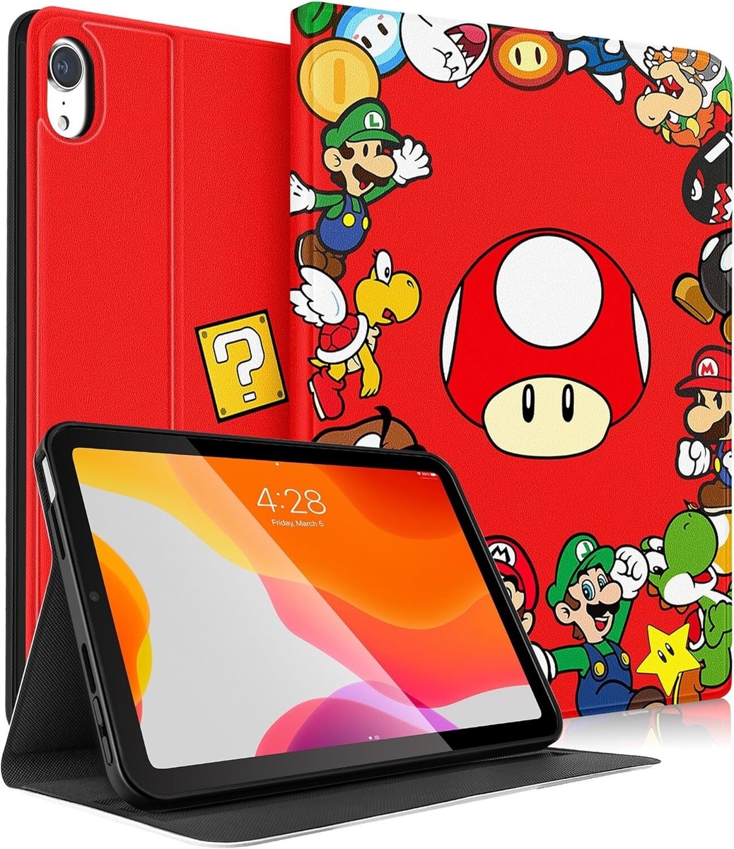 iPad本体 Mario Super Mario Mushroom Cool iPad Mini 7 Case/for iPad Mini 6 Case