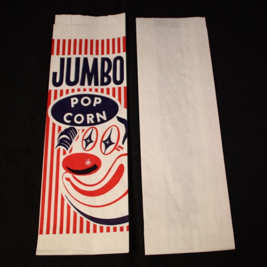Jumbo Popcorn Bags (50 each) Red & White Striped Clown Party Supply