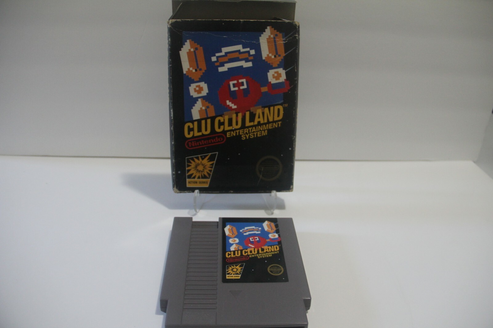 Clu Clu Land CIB* NES Nintendo unpunched hang tab NO MANUAL