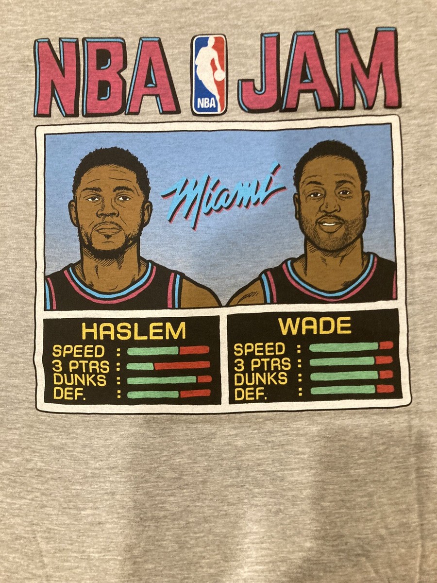 Homage NBA Jam XL T Shirt MIAMI HEAT dwyane Wade Udonis Haslem Heat Store  Exc