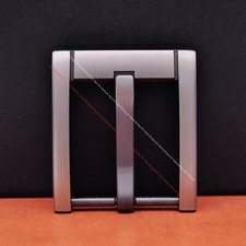 Men Casual Stainless Plated Single Prong Pin Jeans Leather Belt Buckle Fit 39mm