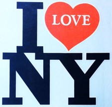 Original Vintage I Love New York Iron On Transfer Rare