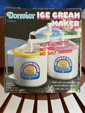Vintage Donvier Ice Cream Maker; No Salt, Ice or Electricity Needed
