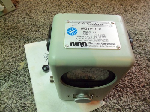 Bird 43 Thruline Wattmeter Watt Element Slug Reading Meter / VERY NICE - Zdjęcie 4 z 4