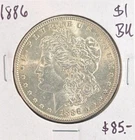 1886 - US Morgan Silver Dollar - Brilliant Uncirculated