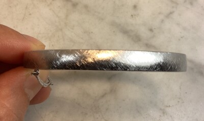 Vintage B.A.B Textured Sterling Silver Hinged Bangle Bracelet