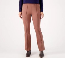 Isaac Mizrahi Live Elements Regular 24/7 Pants Chestnut Mousse 1X New