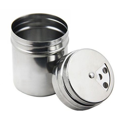 Stainless Steel Dredge Salt / Sugar / Spice Shaker Seasoning Cans with