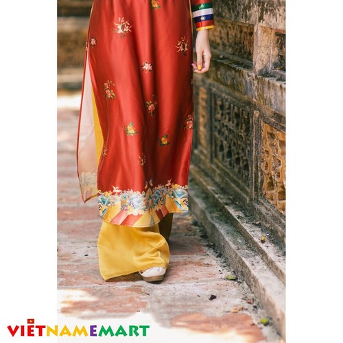 Ao Dai Viet Nam, Vietnamese Traditional Long Dress, w/Pants for Tet Holiday - 第 7/9 張圖片