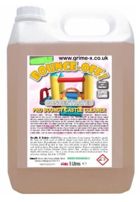GRIME-X Bouncy Castle Cleaner 5 Litre Citrus Strong Wash Stain Remover Professional 5L