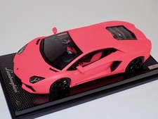 1/18 MR Collection Lamborghini Aventador LP700 Matt Pink on Carbon Base