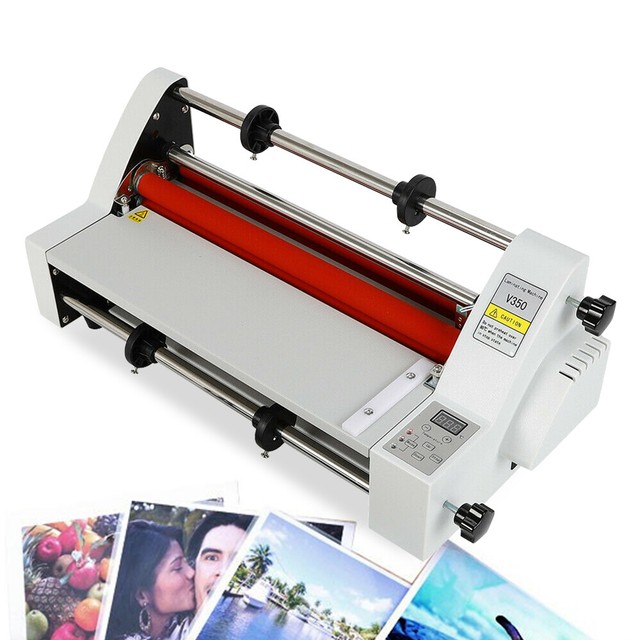 V350 Laminating Machine Hot Cold Roll Digital Laminator Laminating 700W