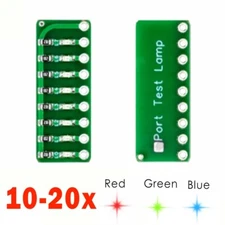 10/20Pcs 8-segment LED Port Test Lamp Indicator Red/Green/Blue Color 3.3V-5V DIY