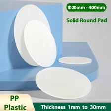 PP Plastic Discs Flat Hard Round Pad Plate White Solid Sheet Board Φ 20mm-400mm
