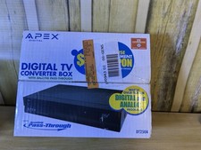 Apex Digital DT502 TV Converter Box Analog Pass Through With Remote - NEW SEALED