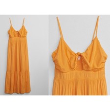 GAP Tie-Front Tiered Maxi Dress Medium NEW!