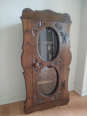 Vtg.Spice Bathroom Wooden Cabinet Knick Knacks Shelves Wall Hanging Cozy Cottage
