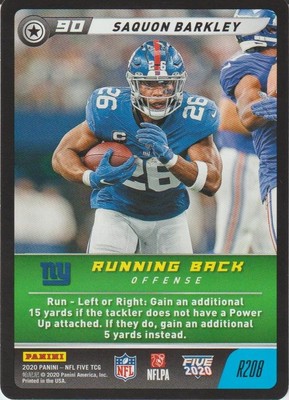 2020 PANINI NFL FIVE trading card game ( starter deck 55 cards )