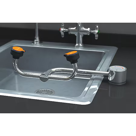 G1805lh Plumbed Eyewash, Counter Mount, Plumbed, 4 5/12 In