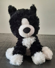Aurora Black White Dog Plush 9" Stuffed Animal 2018