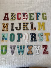 Hand-Painted Wooden Alphabet Letters Wall Hanging Home Decor 26 Letters For Kids