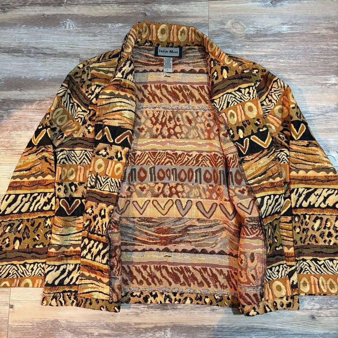 All-over Pattern Gobelin Jacket Ethnic Native Mad… - image 4